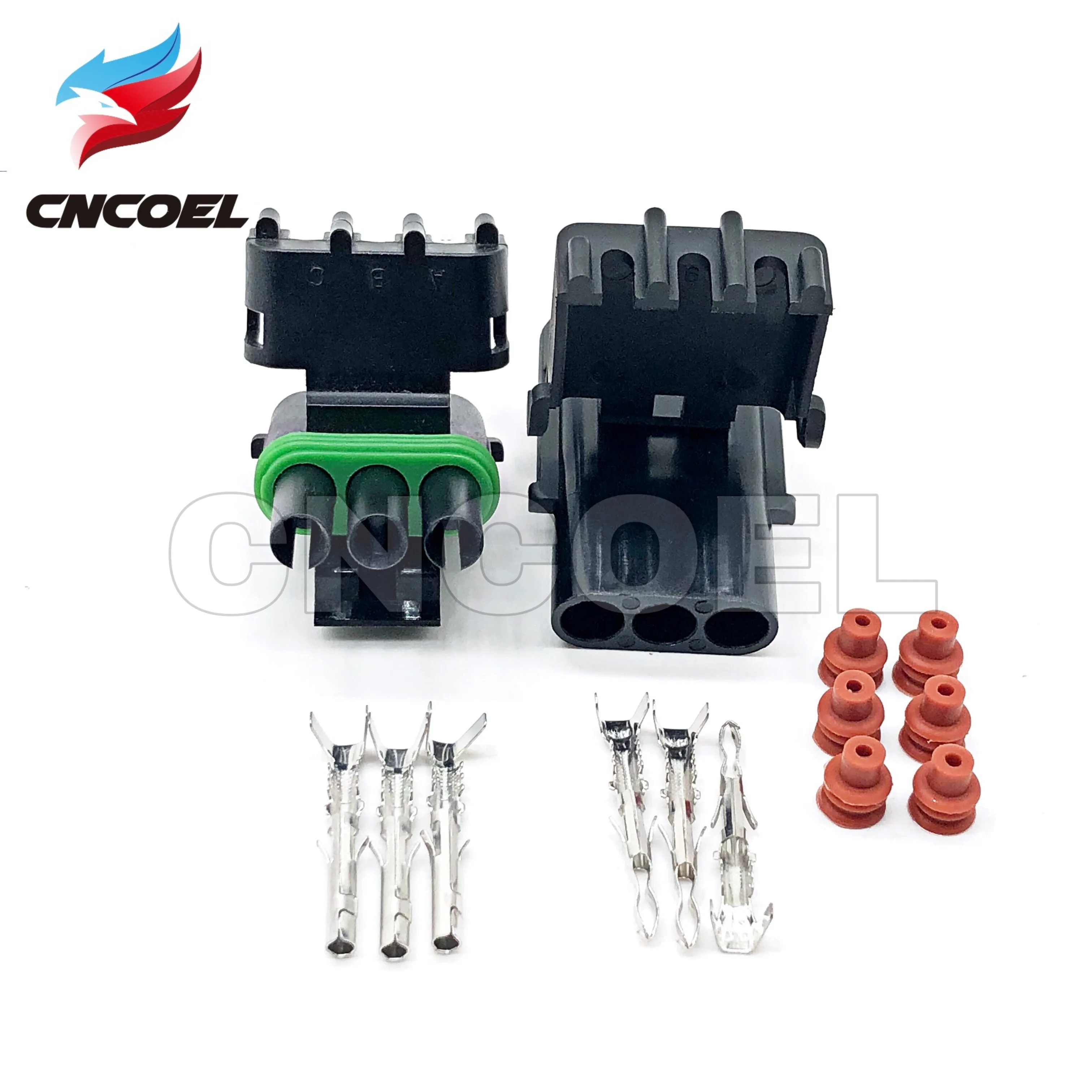 

10 Set 3 Pin 12020829 12020827 Female Male Weather Pack Electrical Wire 2.5 Connector Plug Sealed Wiring Automobile Connectors