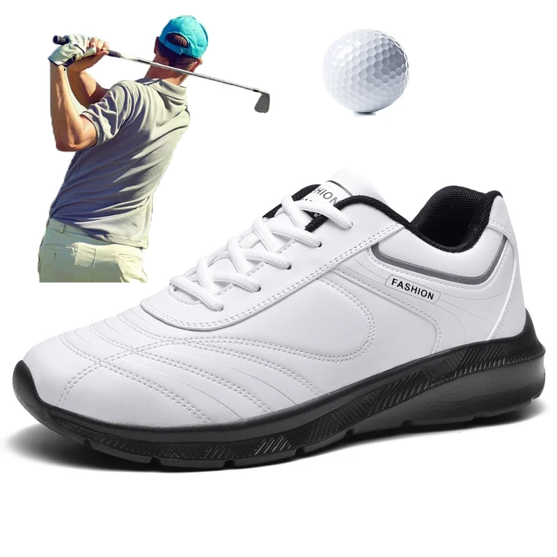 

Mens Golf Sneakers Comfortable Golf Sport Shoes Anti Slip Outdoor Spikeless Golf Shoes for Men Plus Size EU39-48 Athletic Shoe