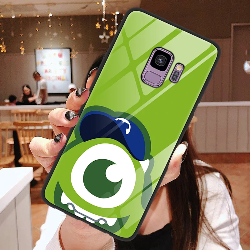 mike Закаленное Стекло ТПУ чехол для samsung Galaxy J7 Prime J5 J4 J6 A6 A8 A7 Note 8 9 10 Pro S8 S9 S10 плюс A40 A70 A50 крышка - Цвет: mike
