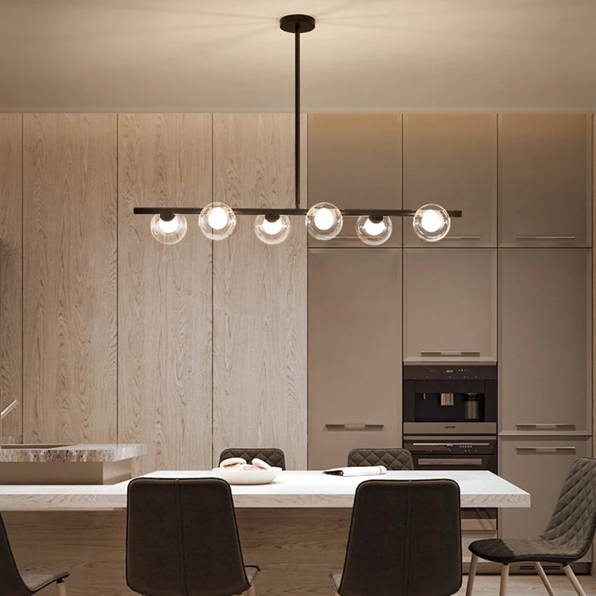 

Nordic Large Luxury Glass Chandelier Lighting Modern LED Magic Bean Molecule Chandeliers Living Room Home Decor Light Fixtures