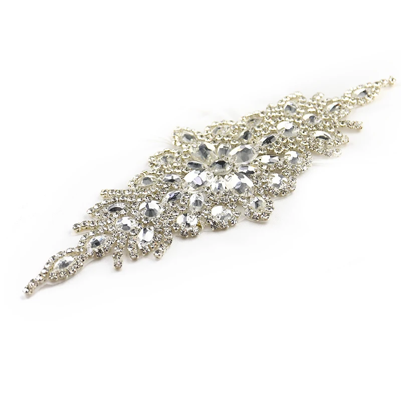 (1 шт.) Популярная аппликация со сверкающими стразами ручной работы для свадебной