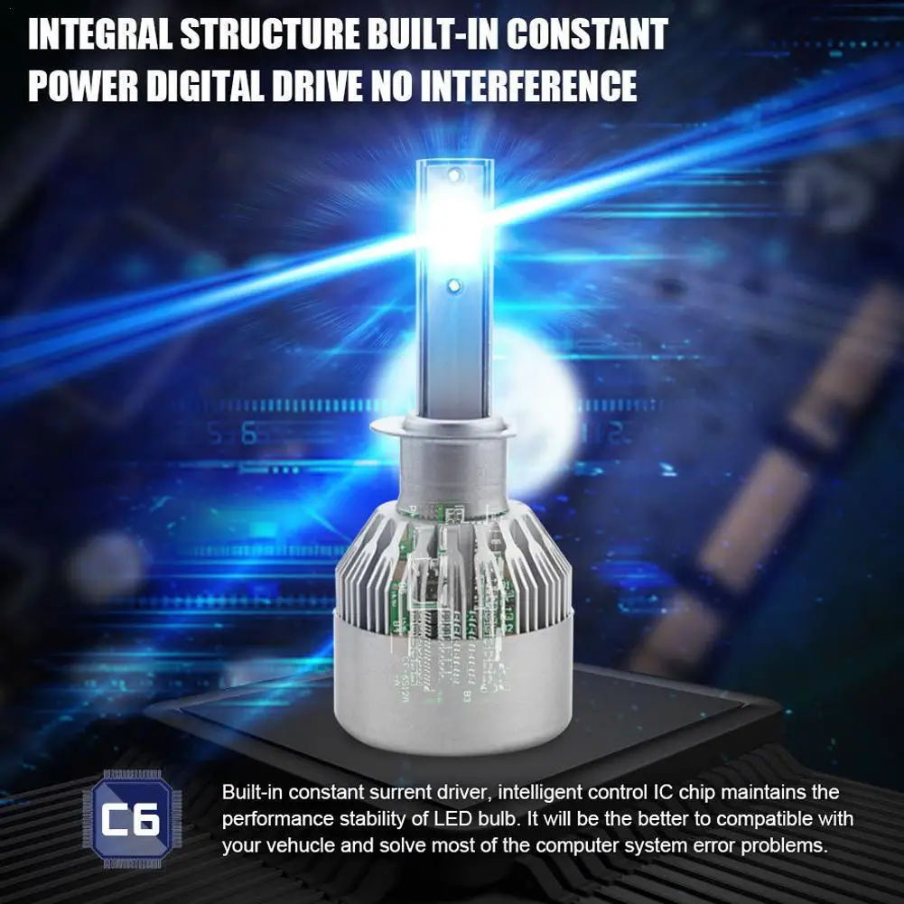 

LED Headlight Bulbs COB H7 C6 36W 6000LM LED Car Headlight Kit Turbo Light Bulbs 6000K Car Accessories