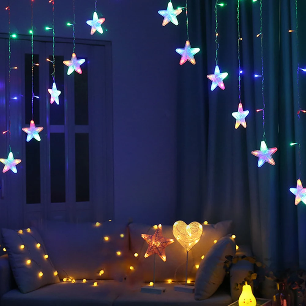 Украшение для свадебной вечеринки 3 м светодиодный занавес рождественское