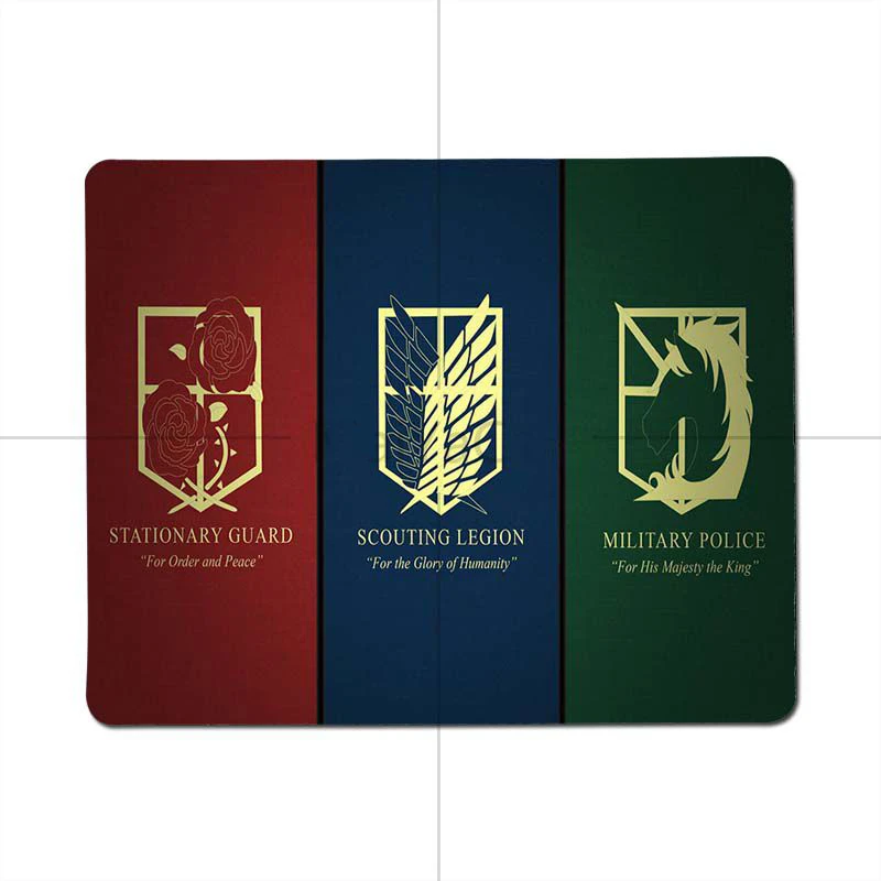 Небольшой Игровой Коврик для мыши с логотипом атака на Титанов под заказ коврик