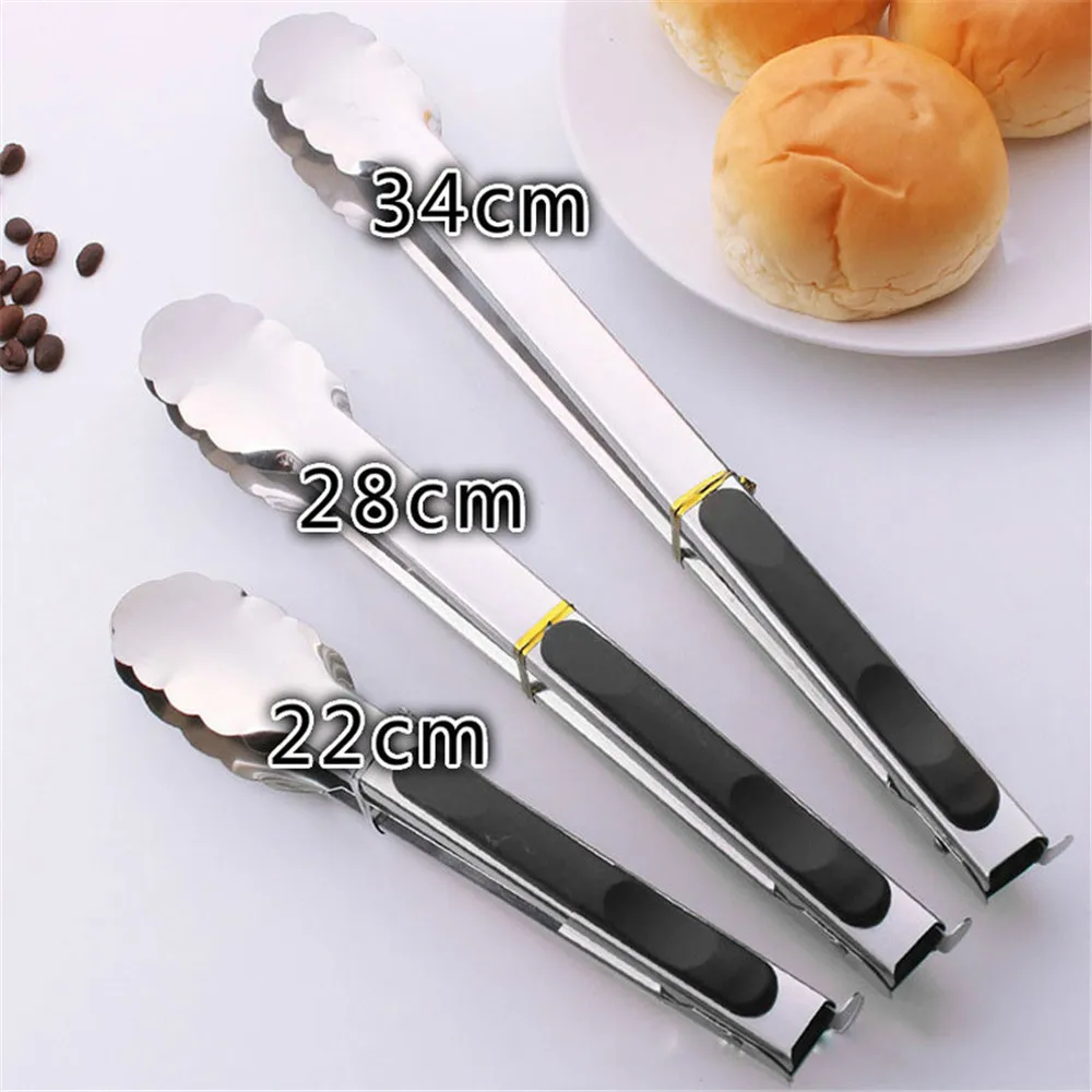 

Kitchen Tool Stainless Steel Anti-scalding Bread Food Clip Barbecue Tongs BBQ Grilling Bbq Accessories Kitchen Grill Accessories