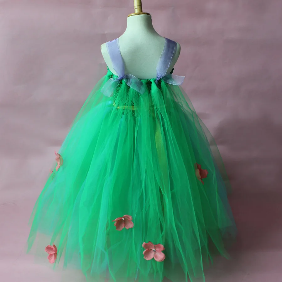 Детская принцесса Аиша свадебное платье Зеленый Мода Элегантный ткачество Цветы