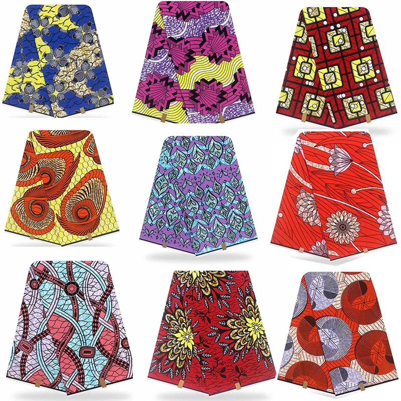 Последние 100% хлопок африканская ткань воск стиль настоящий 6 ярдов/лот Анкара