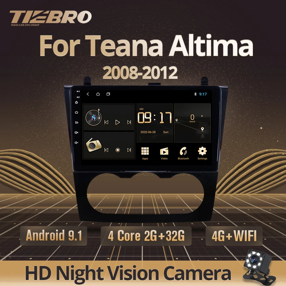 TIEBRO 2DIN Android 9 0 автомобиль радио для Nissan Teana Altima Стерео DVD плеер 2008 2012 дюймов Экран