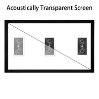 homecinema 169 4k white woven acoustic transparent sound acoustically fixed frame projection projector screen