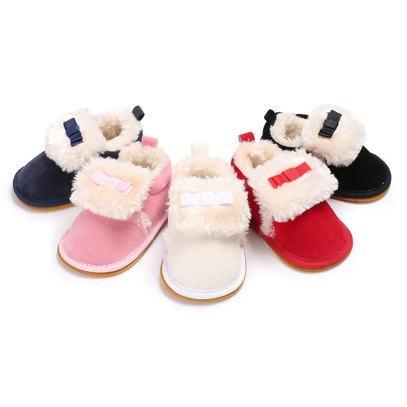 Зимние ботинки для девочек зимние принцессы обувь начинающих ходить на мягкой