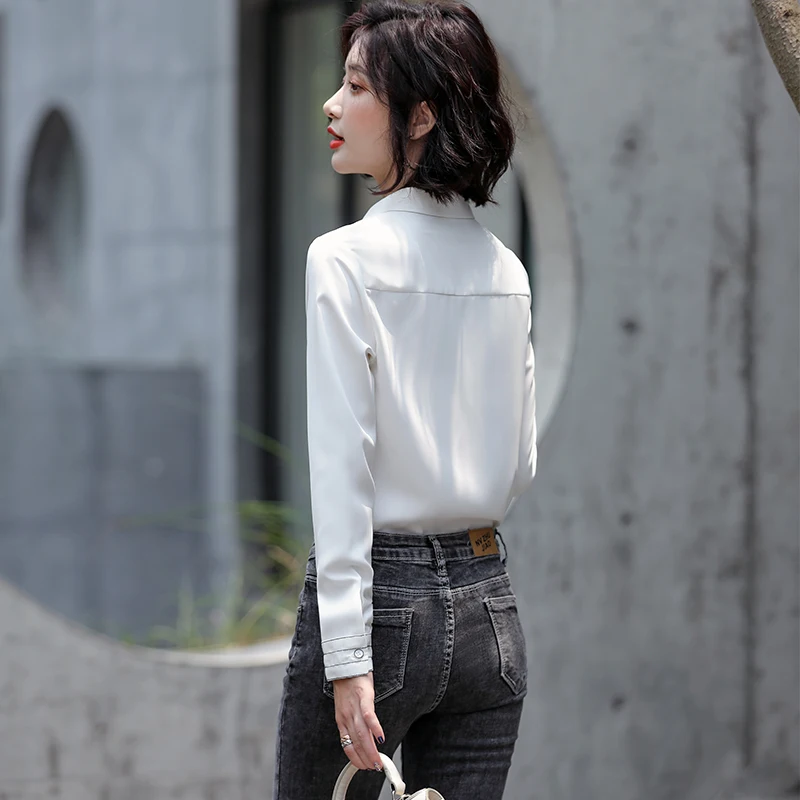 Lenshin рубашки в полоску для женщин мягкая и удобная блузка с длинными рукавами