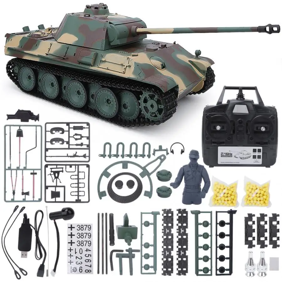 HENG LONG RC Tank 1/16 2.4G Electric Remote Control German Jagdpanther Model 6.0 Simulation Military Battle Toy | Игрушки и хобби