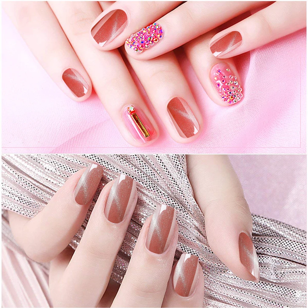 CLAVUZ 3D телесный розовый кошачий глаз Гель-лак Магнитный Гелевый лак для ногтей