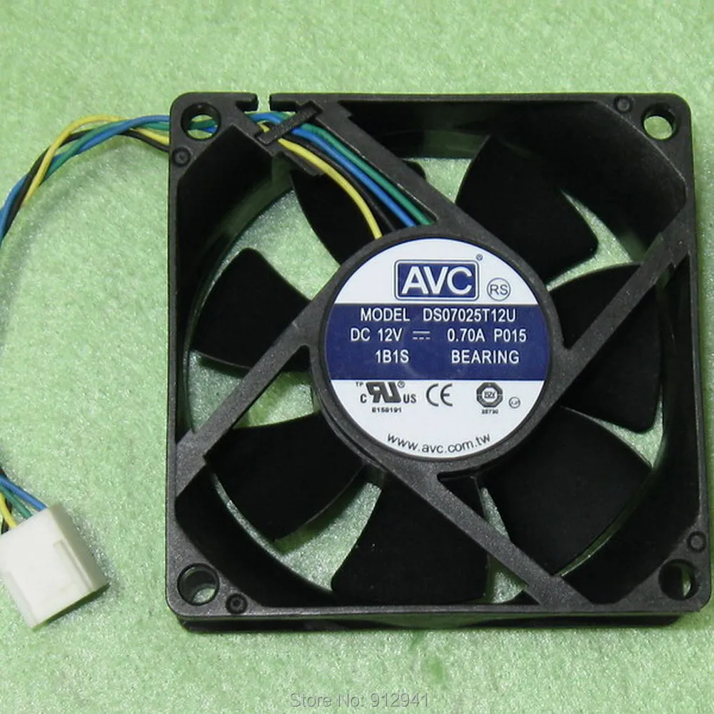 Вентилятор для охлаждения подшипника B69 AVC DS07025T12U 7025 70 мм x 25 1B1S ШИМ 12 В постоянного