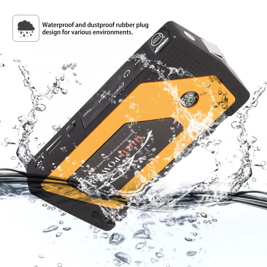 Автомобильный пусковой стартер аварийный 18000mAh 12V пусковое устройство портативное зарядное устройство в виде фонарика зарядное устройство автомобили automovil