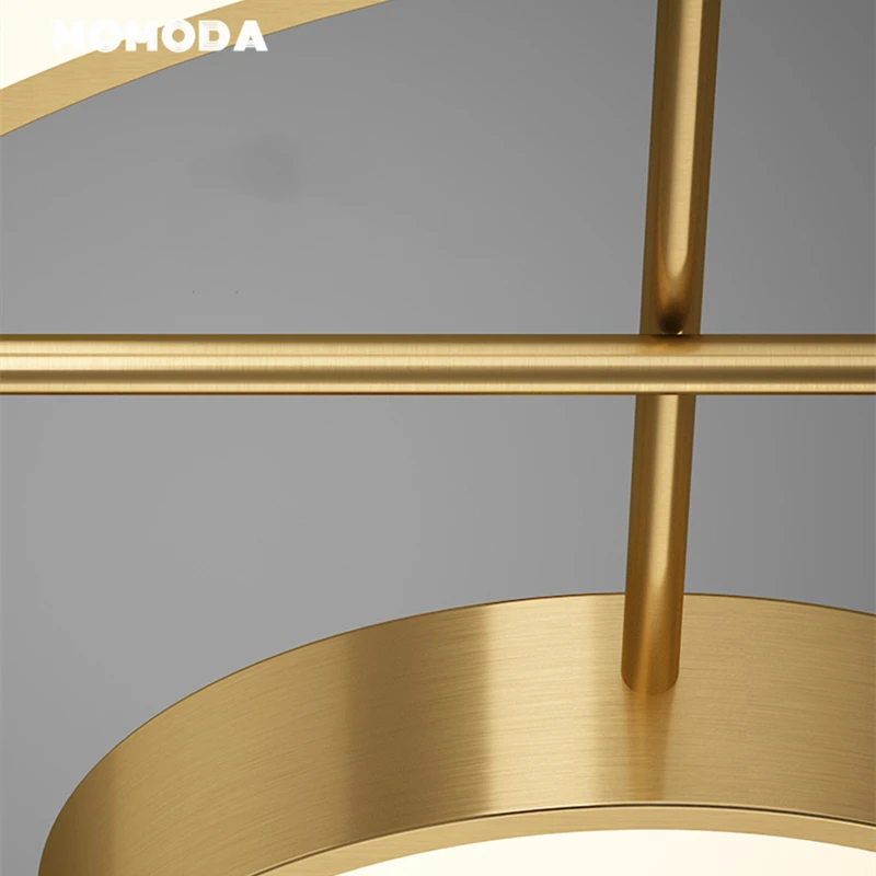 

Nordic Copper Ceiling Lights Modern Round Circle Brass Acrylic Indoor Lighting Fixture Kitchen Bedroom Living Room Lamps Lustre