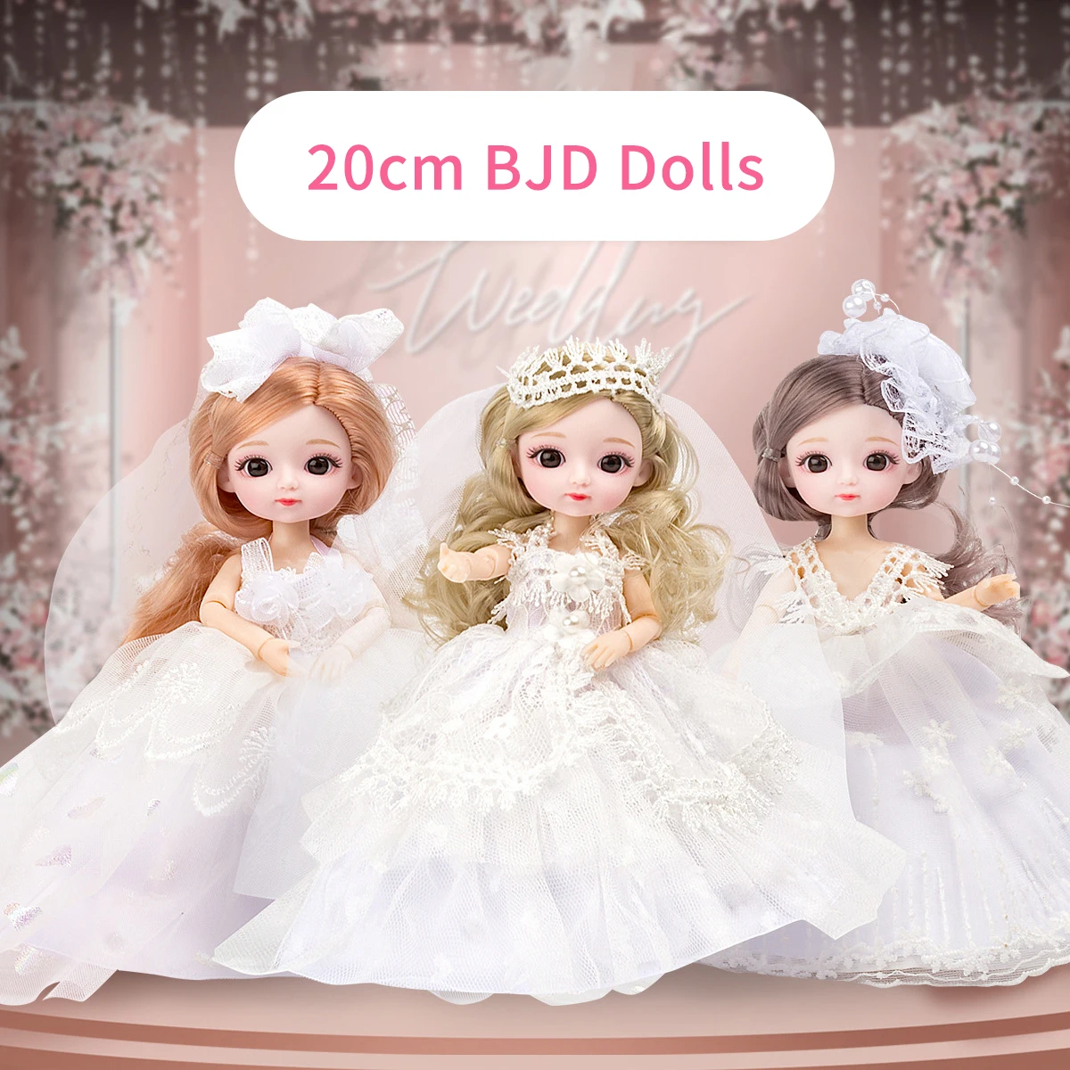 

20cm Wedding Doll 8 Inch BJD Doll Doll Gift Box Children Girl Toy