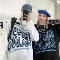 harajuku letter gothic hip hop long sleeve t shirt for men couple tops grungey clothing fashion streetwear korean sweatshirts