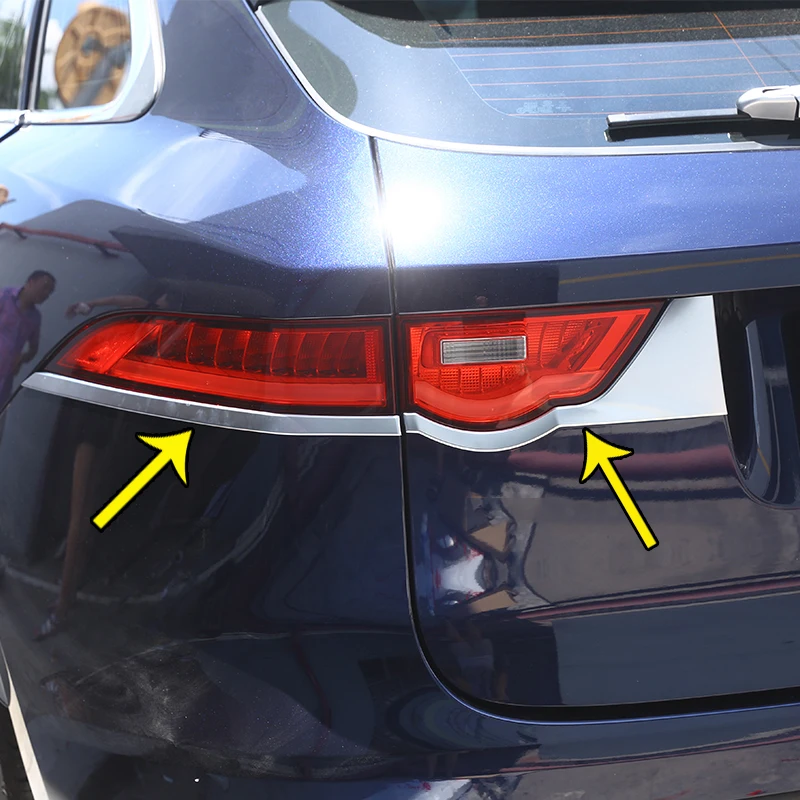 

ABS хромированный Матовый Серебряный задний фонарь, противотумансветильник фары, декоративные полосы, отделка рамки для Jaguar F-Pace f pace X761 2016 2017 2018, автостайлинг