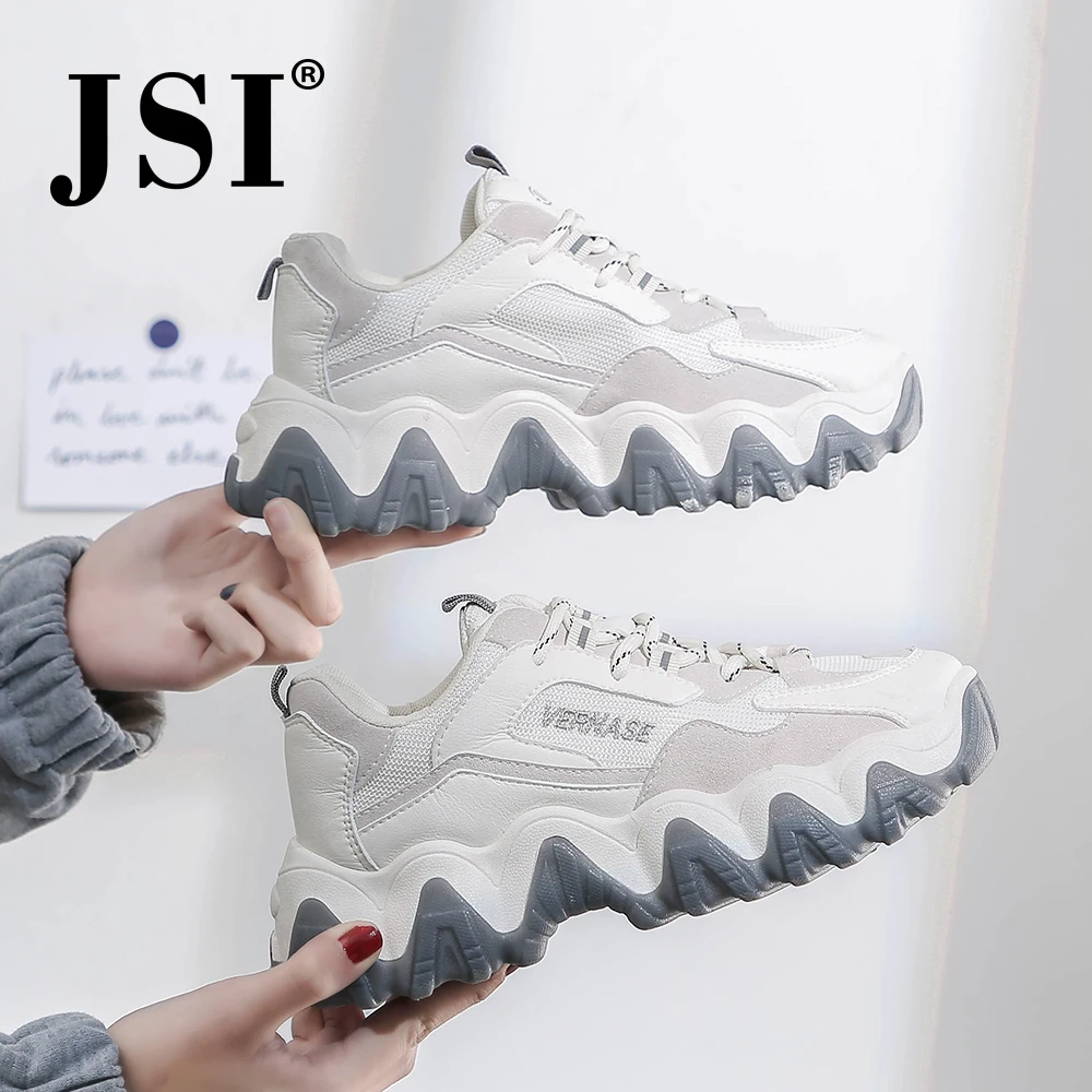Кроссовки JSI JY16 женские с круглым носком Уличная Повседневная обувь на шнуровке