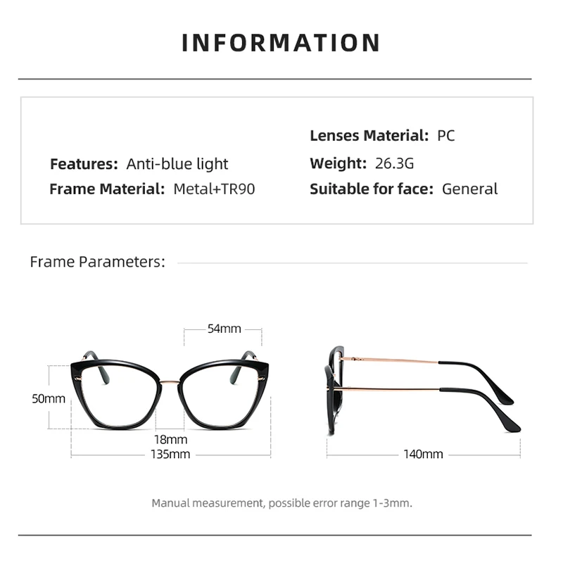 RUOBO TR90 кошачий глаз дизайн анти-синий свет очки для женщин компьютер синие