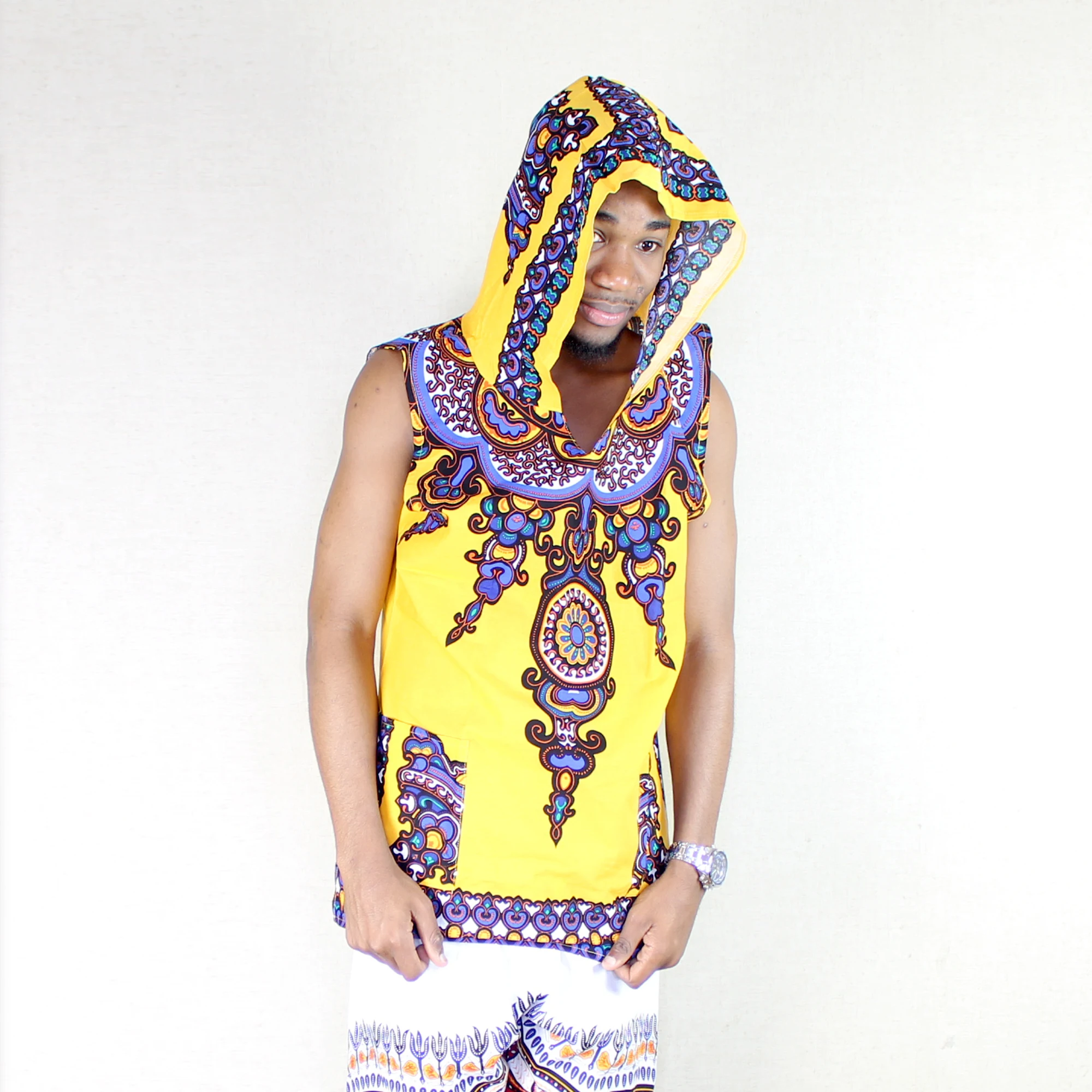 Свободная ткань без рукавов 100% хлопок Модная фотография|Африканская одежда| |