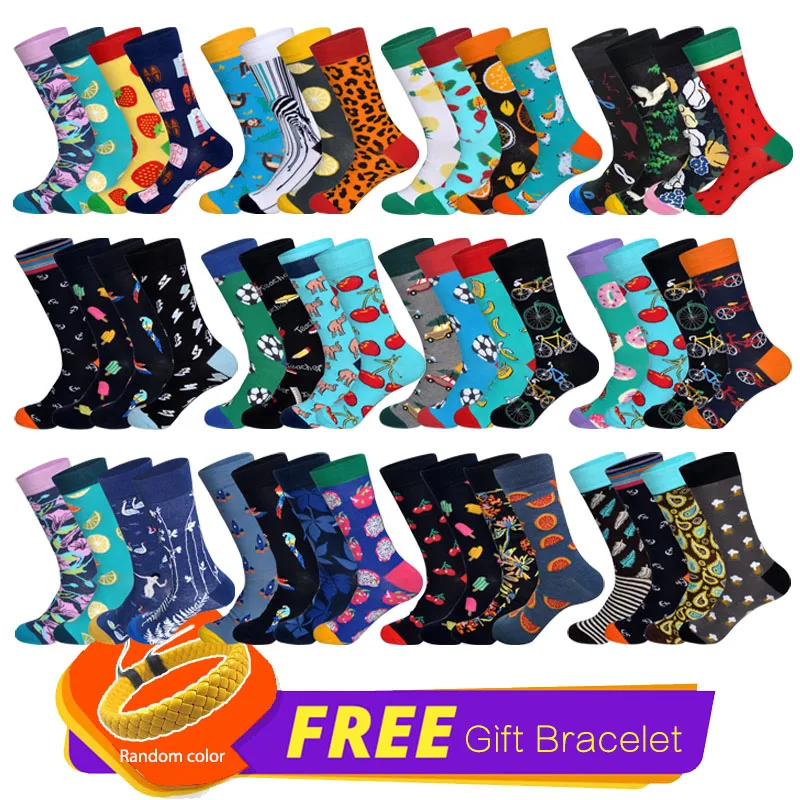 LIONZONE 4 пар/лот Весна Новая коллекция нескользящих носочков для мужчин арт BritishStyle