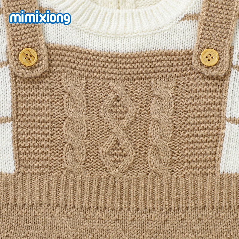 Baby Rompers Knitted Newborn Boys Girls Long Sleeve Jumpsuits Outfits Autumn Winter Casual Infant Unisex Outerwear Clothes 0-18m | Детская