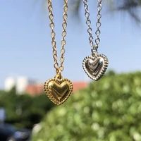 boho heart necklace sliver color gold chain necklace cute goth choker tiny heart pendant necklaces jewelry gift for women girl