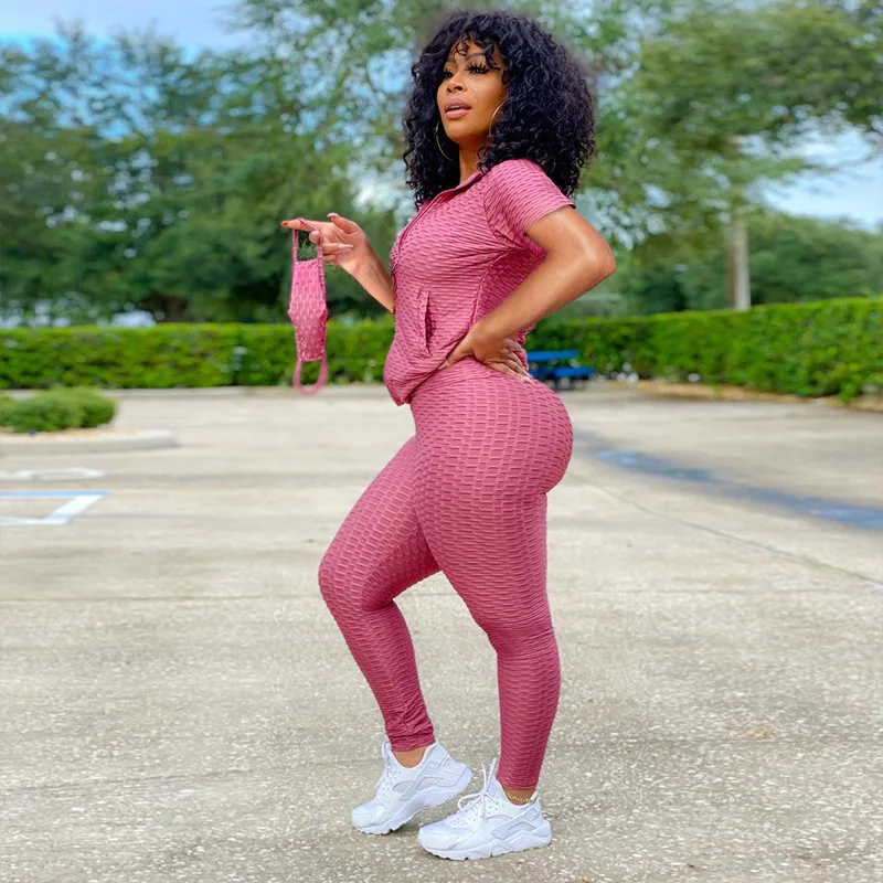 

Sexy Tracksuits Women Two Piece Set Outfits Sports Fitness High Waist Leggings Winter Spring Matching Sets Pants Sweat Suit 2021