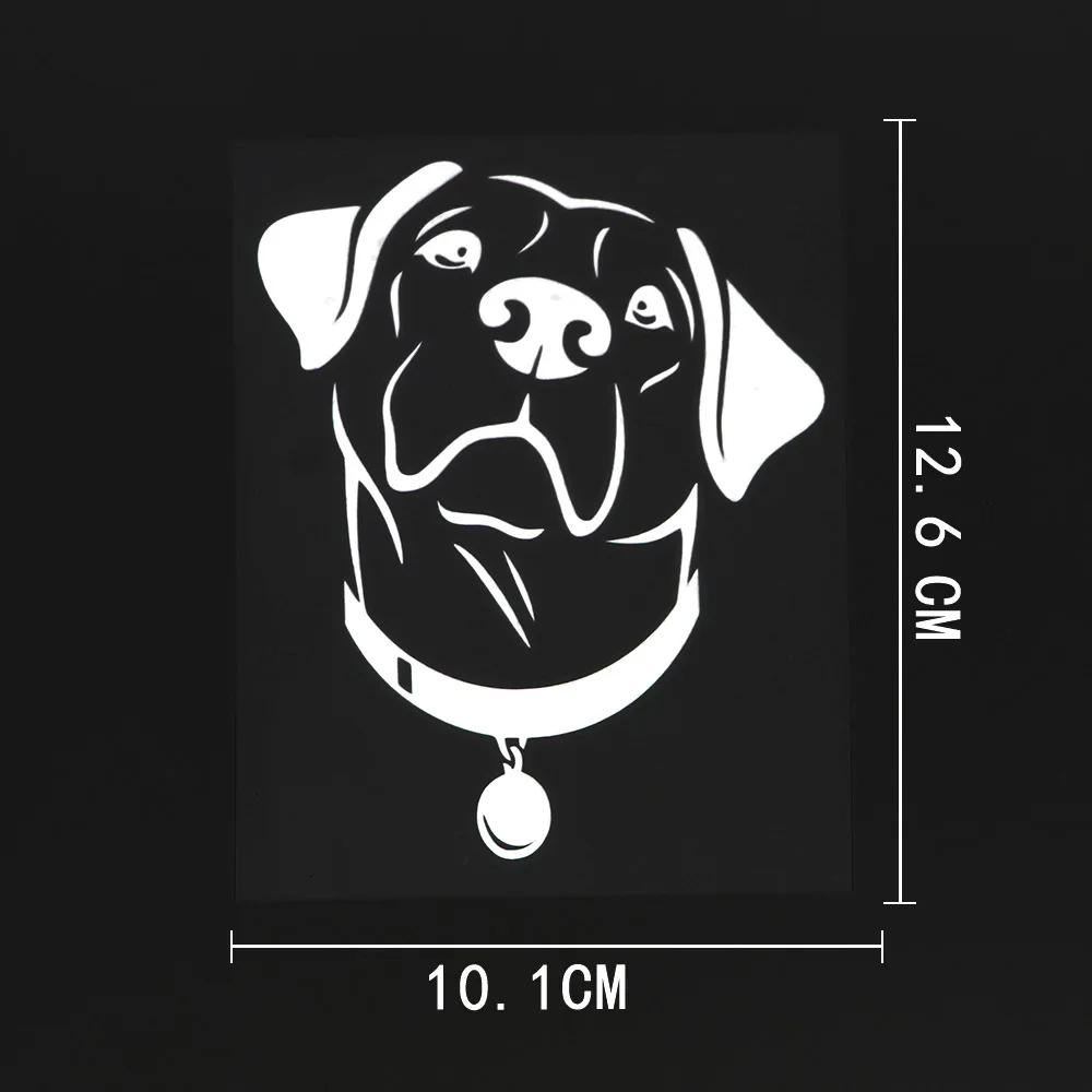 10.1CMX12.6CM Beauty Labrador Dog Head Pet Vinyl Car Sticker Black/Silver 8A-0602 | Stickers