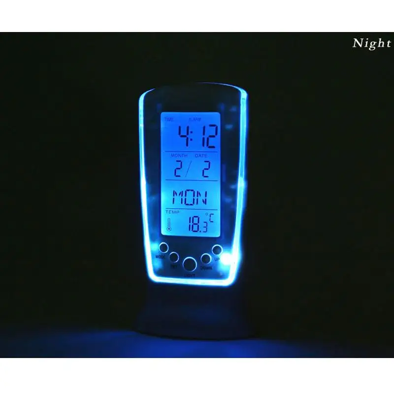 Часы светодиодсветодиодный электронные с подсветкой Многофункциональный