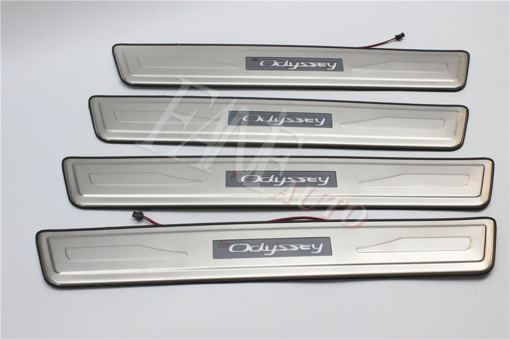 Светодиодная Накладка на порог из нержавеющей стали защитная накладка пороги