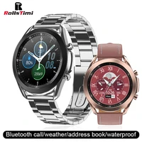 rollstimi fitness smart watch men lady sports smartwatch pedometer round touch screen bluetooth wristband for ios and android