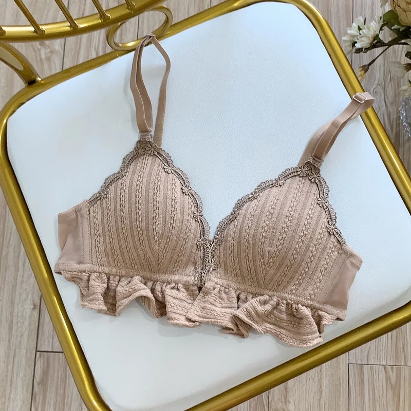 Roseheart/Осенняя женская мода зеленый беспроводной женский бюстгальтер кружевной с