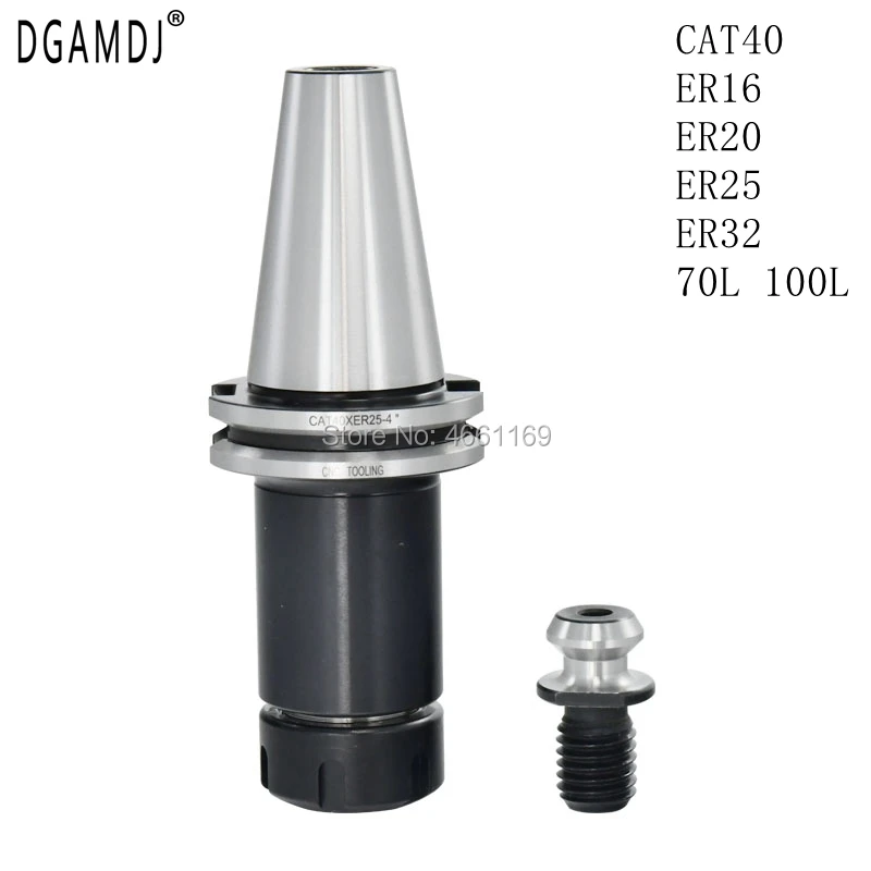 Держатель зажимного патрона для фрезерного станка CAT40 ER16 ER20 ER25 ER32 70L 100L хвостовик
