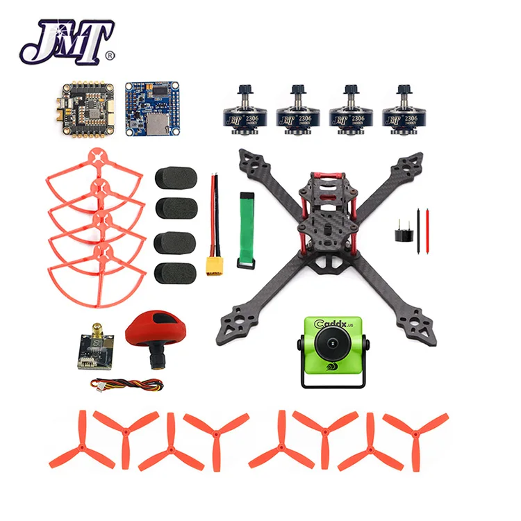 DIY RC Racer Drone XSR220 220 мм рама 2,4G 8CH Квадрокоптер Betaflight F4 Pro V2 V3 Turbo S1 камера 5,8G VTX FPV монитор дисплей - Цвет: F4 V3 Combo 4