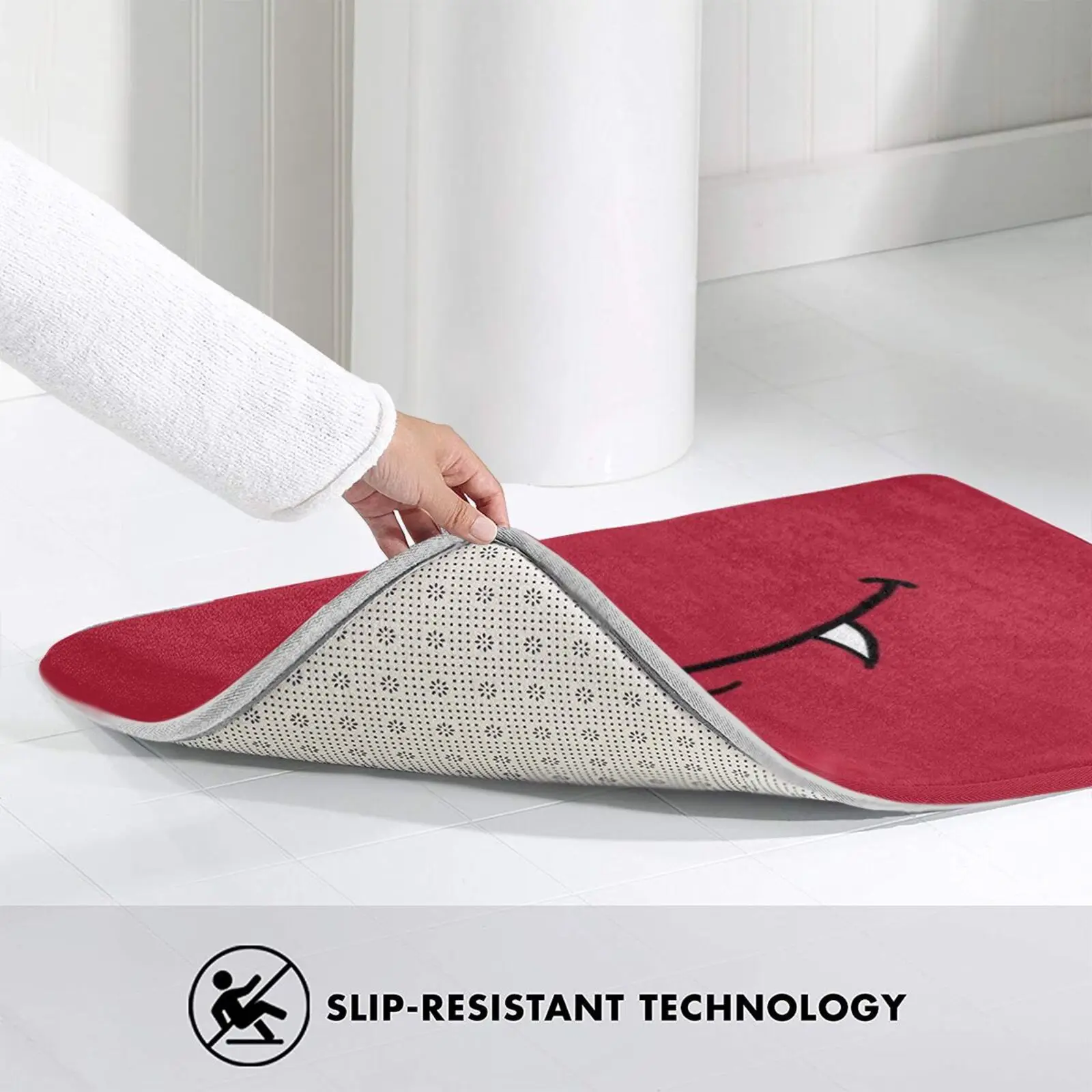 Коврик с улыбкой вампира Противоскользящий коврик для входной двери в спальню