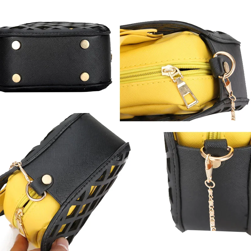 Мини Для женщин Сумочка с фруктами: пустотелая цепь сумка Симпатичные ананас