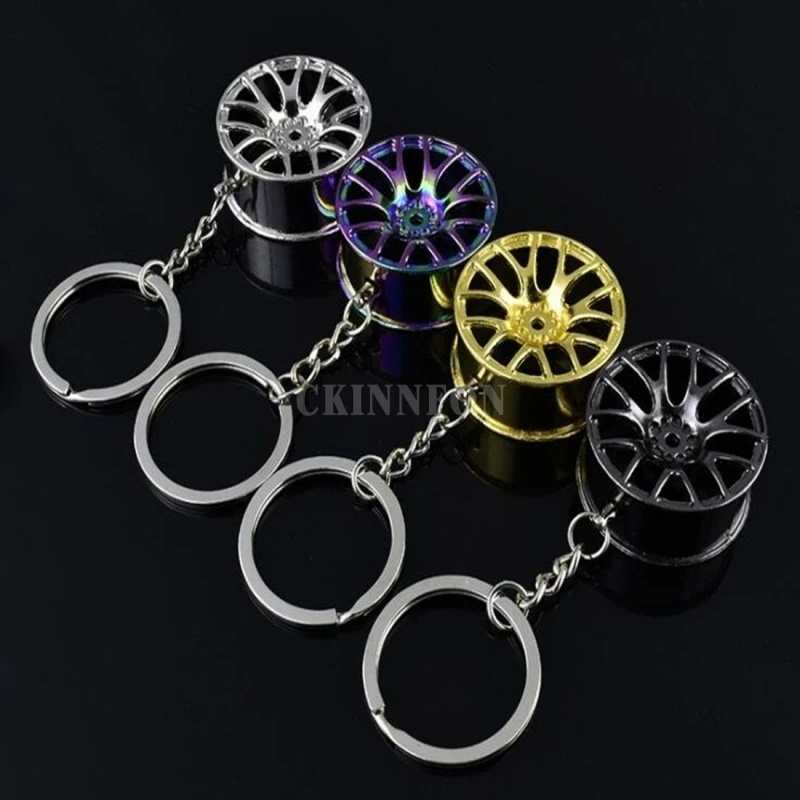 

800Pcs/Lot Car Keychain Wheel Tire Styling Creative Mini Car Key Ring Auto Car Key Chain Keyring for BMW VW Honda Ford