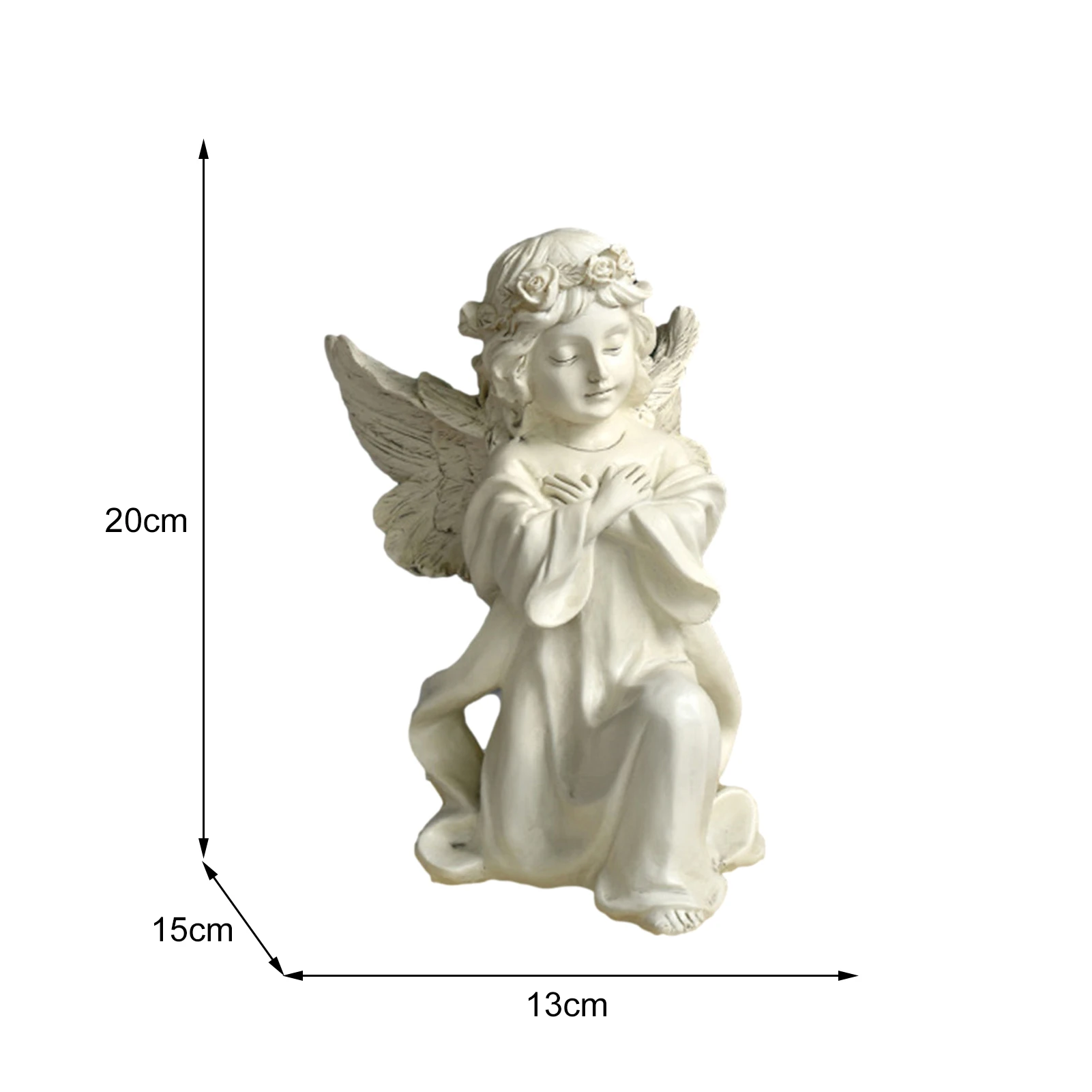 

Creative Angel Statue Angel Wings Figurine Art Resin Ornaments Sculpture For Living Room Office Church Home Decor Accessories
