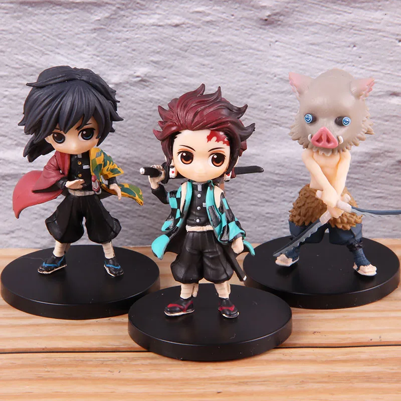 3 шт./компл. QPosket демон убийца Kimetsu без Yaiba камадо Tanjirou Nezuko Agatsuma томилочка Giyuu Hashibira Inosuke фигурку игрушка