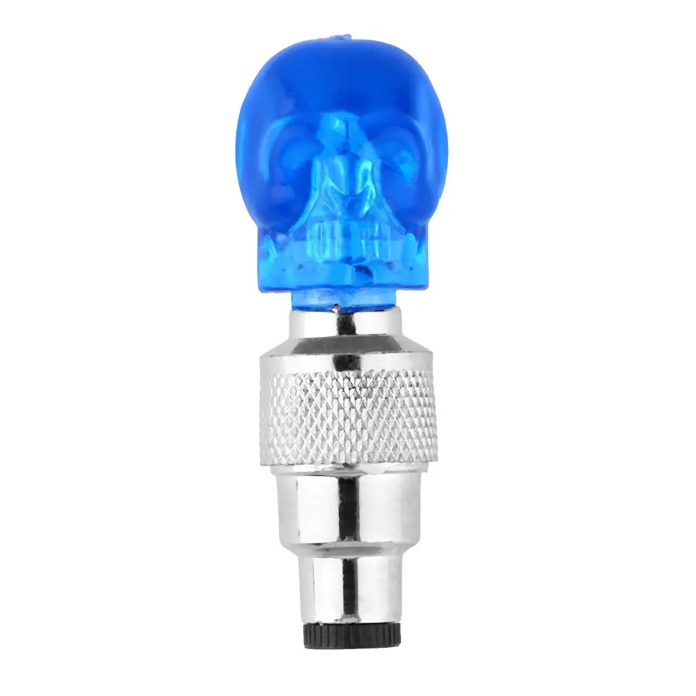 

Skull Shape Valve Cap LED Light Wheel Tyre Lamp Colorful Bicycle Accessories for Car Motorbike Bike Wheel Light Traffic Safety