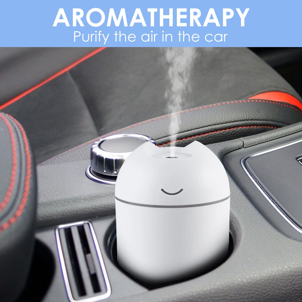 

250mL Air Humidifier USB Mist Maker with LED Night Lamp Portable Ultrasonic Aromatherapy Oil Diffuser for Car Home Humidifiers