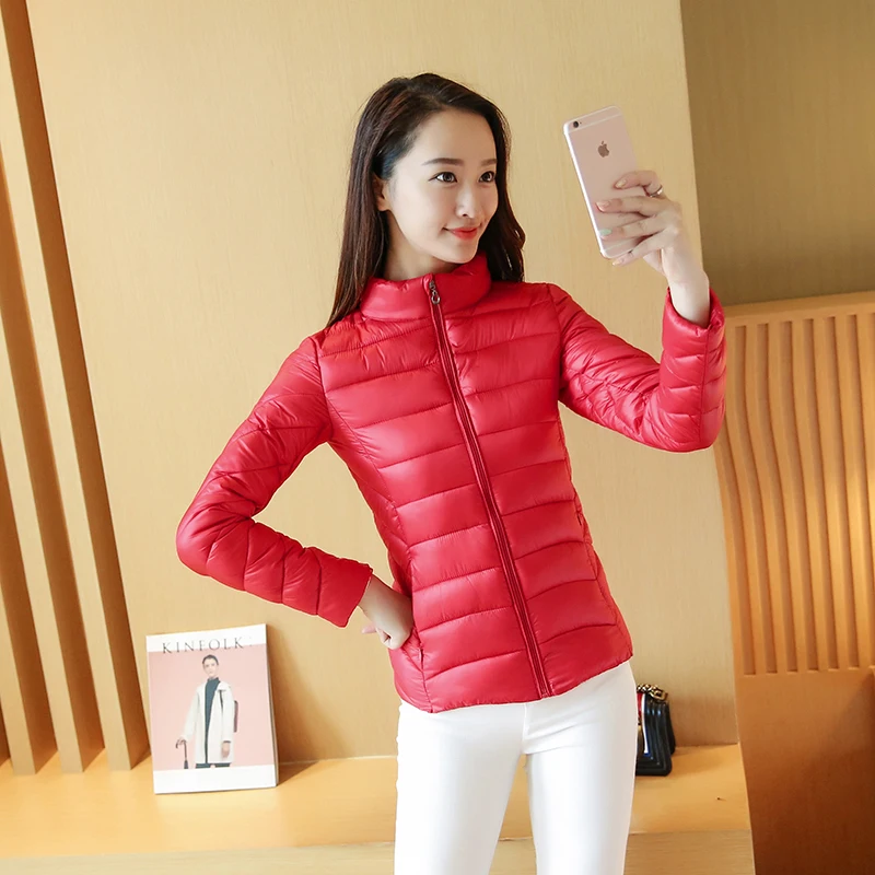 2019 новый бренд 90% белый утиный пух куртка для женщин Осень зима теплое пальто