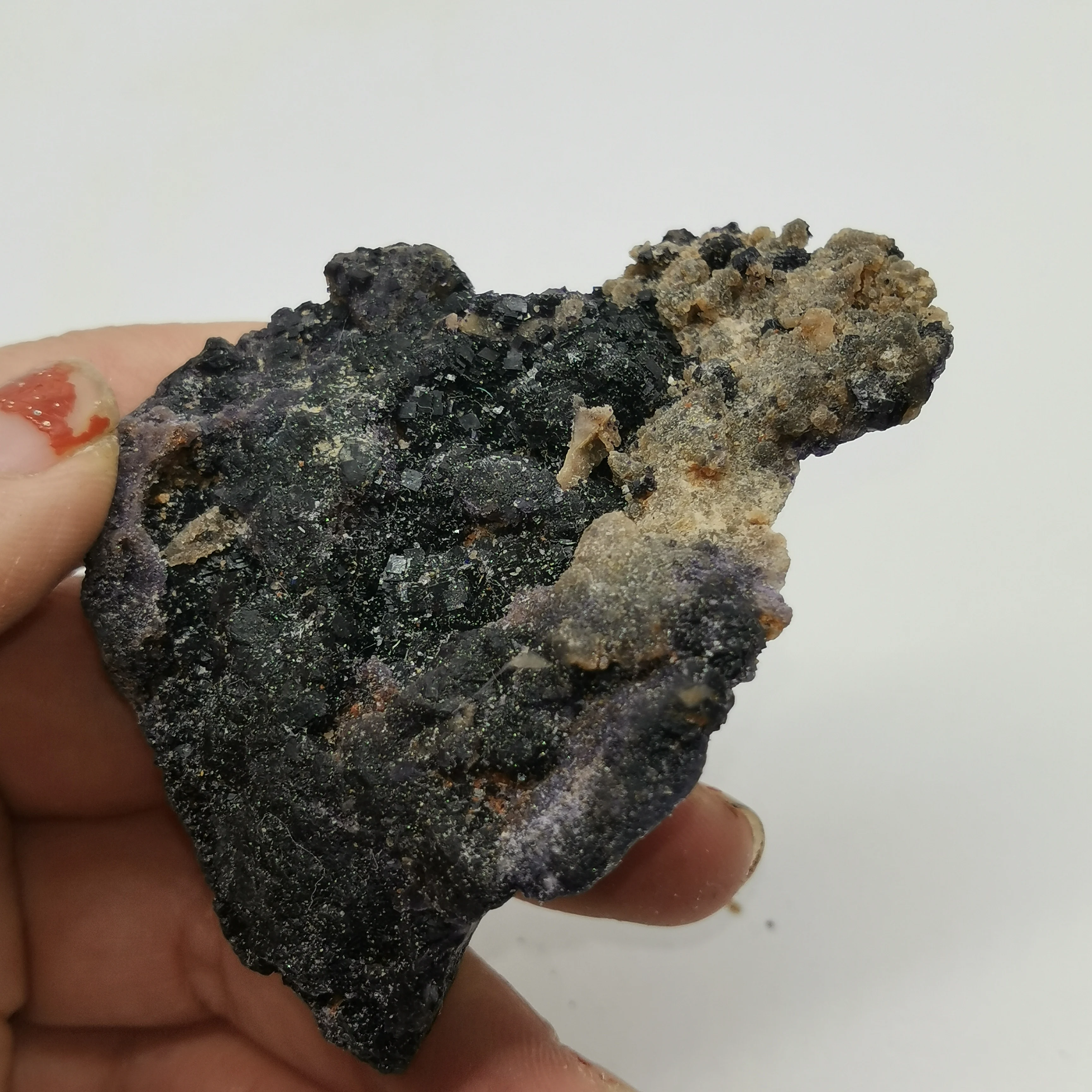 Dohaibogoo целебный Кристалл specimen 110g Purply Fuorite Образец Новое поступление натуральный