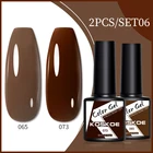 2 шт., набор гель-лаков для ногтей KOSKOE для маникюра, удаляемый замачиванием, УФ-лампа, гибридные Лаки, базовые Топы, дизайн ногтей, Гель-лак для ногтей, Гель-лак
