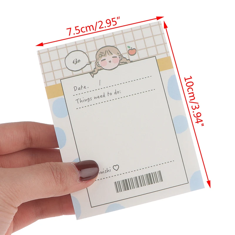 

50 Sheet Cute Memo Pad Stationery Notebook Sticky Notes Bookmark Planner Sticker