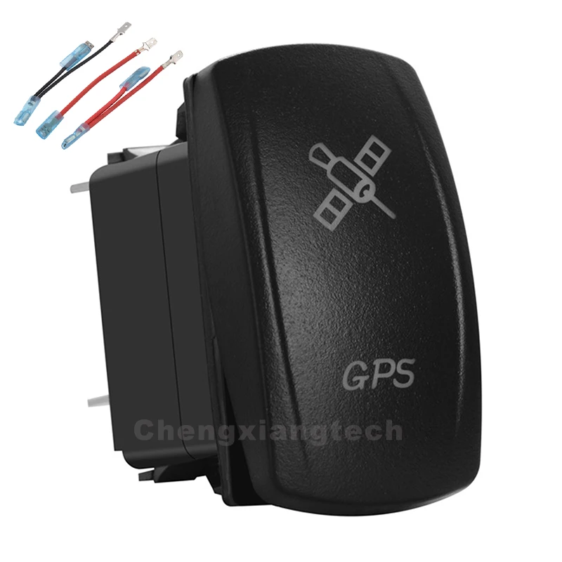 

GPS кулисный переключатель красный светодиодный светильник 5Pin переключатель лазера вкл/выкл 20A/12V бар тумблер с перемычек для автомобилей, грузовых автомобилей, RV