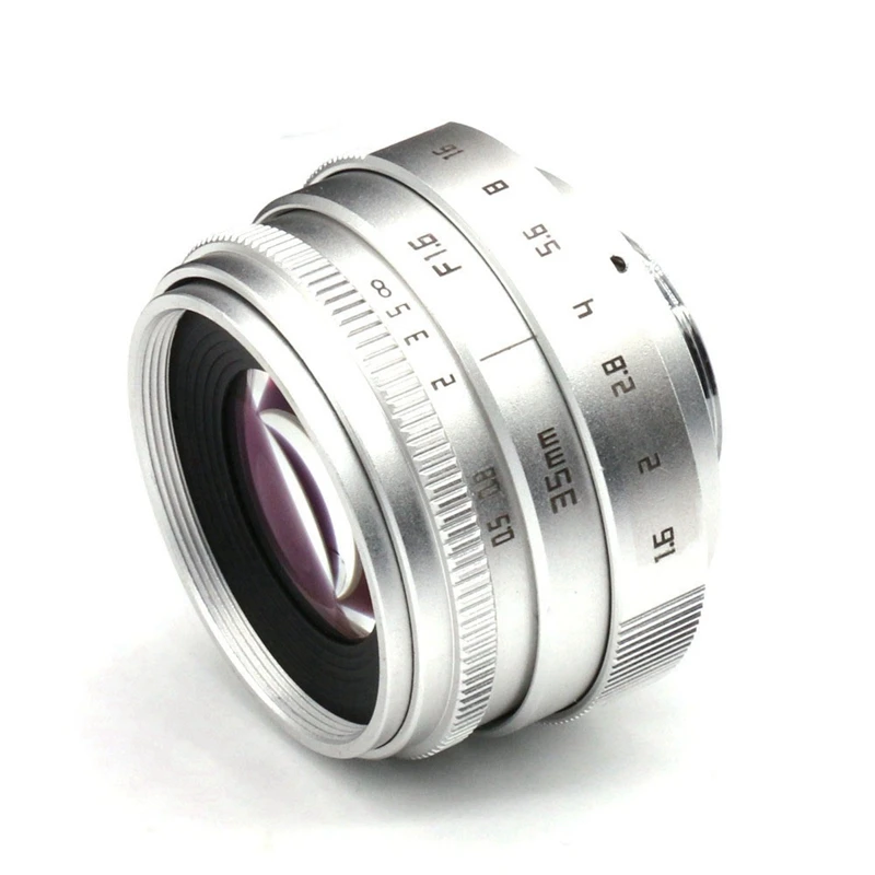 

35mm F1.6 C Mount Camera Lens with Adapter Ring for PanasOnic Olympus & for Canon EOSM M2 M3
